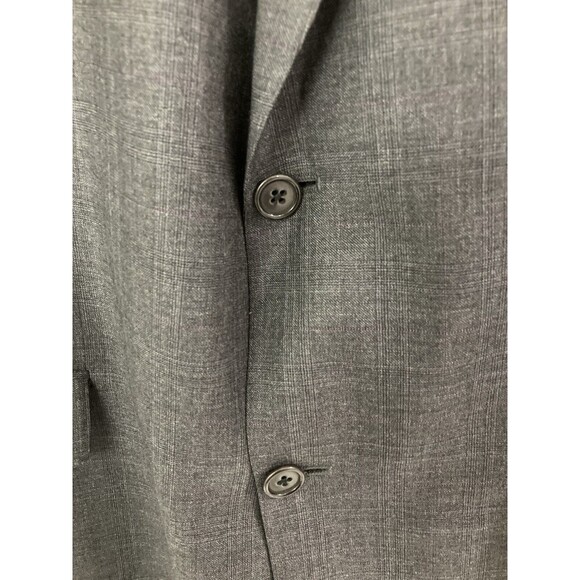 Men's Vintage Cremieux Loro Piana Wool Blazer Sport Coat Gray Plaid 46L - Picture 4 of 13